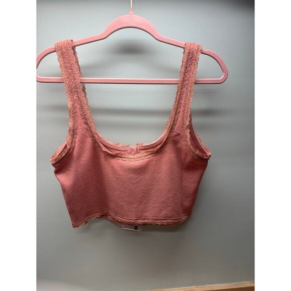 Free People Intimately Waffle Tank in Pink, Medium - Picture 2 of 5